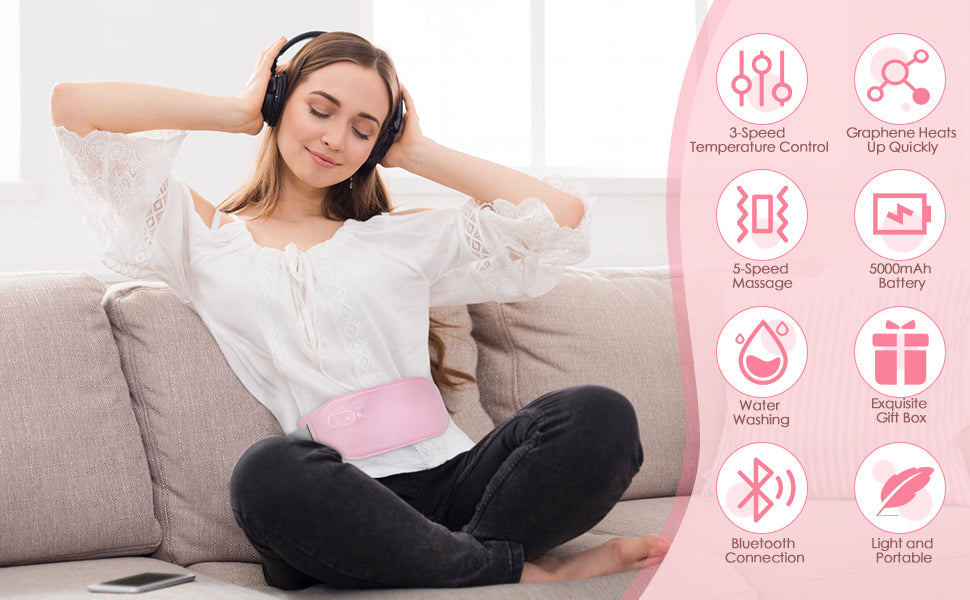 Heating Pad Menstrual Pain Relief Massager Belt